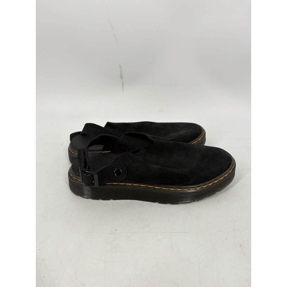 Dr Martens Carlson Black Suede Slip On Slingback Mules Shoes Mens 7 Or Womens 8
